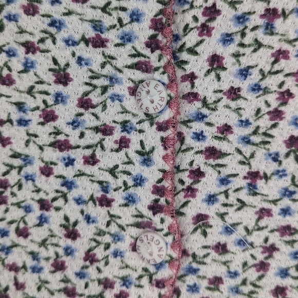 Y2K Vintage Earth Angels Sleep Pajama Grandma Shirt Size Woman's Medium - Picture 4 of 5